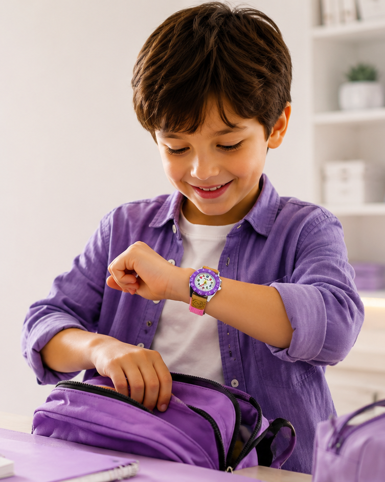 3 étapes. Une montre. Un enfant autonome.